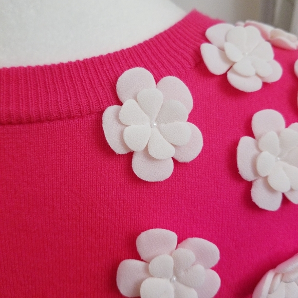 MILLY MINIS Girls Bright Pink Sweater, 14 - Picture 3 of 6